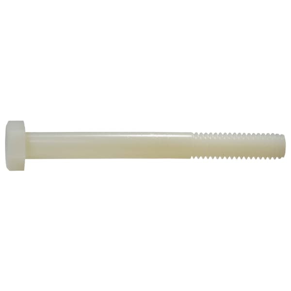 Midwest Fastener Not Graded, 5/16"-18 Hex Head Cap Screw, Nylon, 3 in L, 6 PK 77094 - main